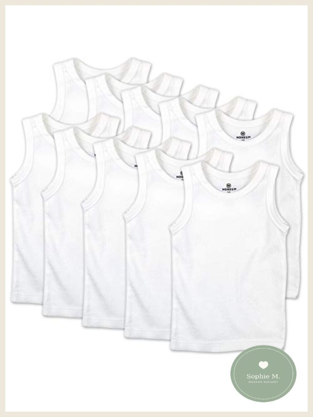 Organic Cotton Sleeveless Muscle T-Shirts Multipack for Baby Toddler